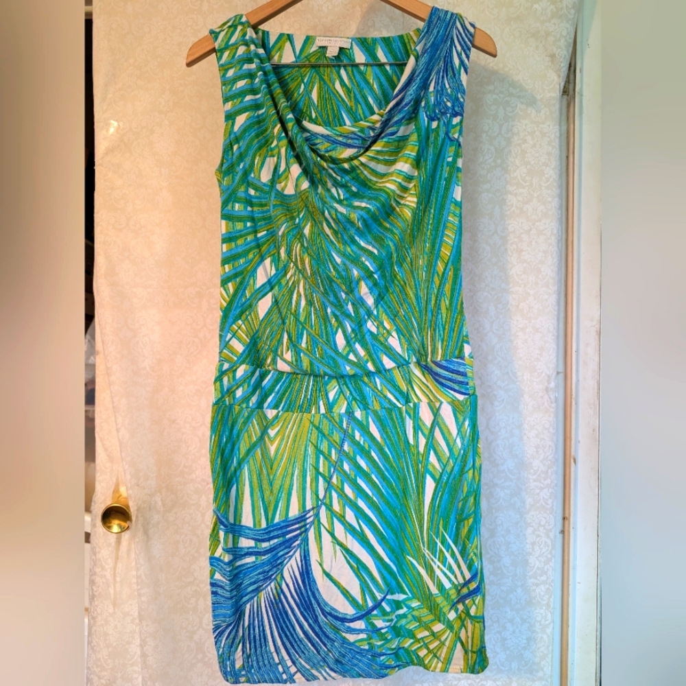 New York & Company Tropical Pattern Dress‎ XS Sleeveless